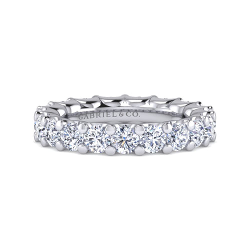 14K White Gold Prong Set Diamond Eternity Band