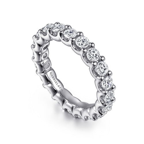 14K White Gold Prong Set Diamond Eternity Band