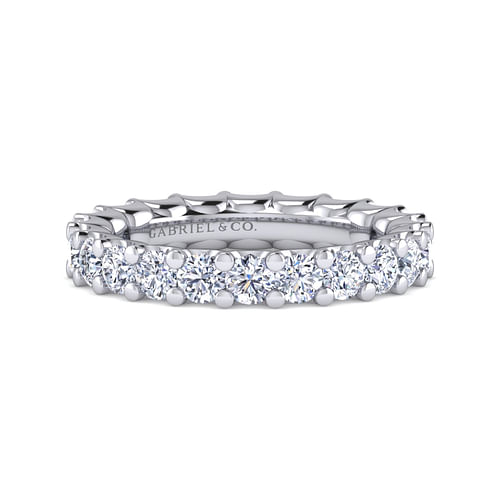 14K White Gold Prong Set Diamond Eternity Band