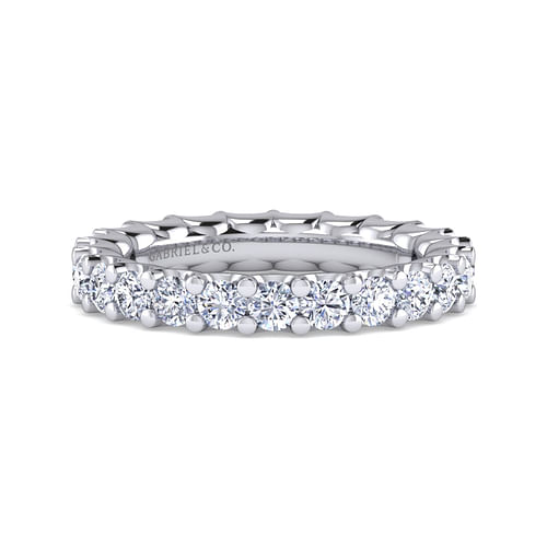 14K White Gold Prong Set Diamond Eternity Band