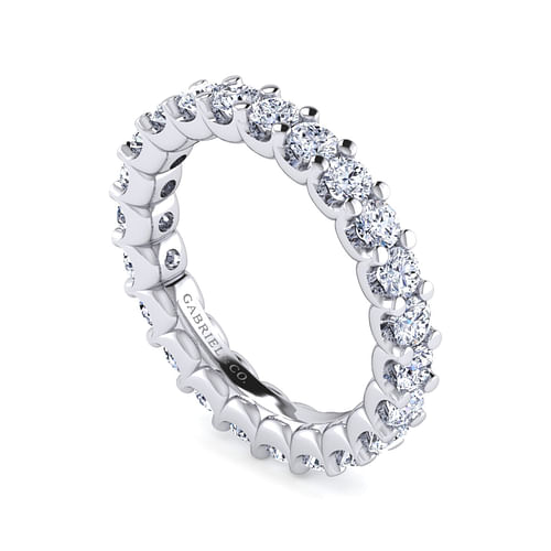 14K White Gold Prong Set Diamond Eternity Band