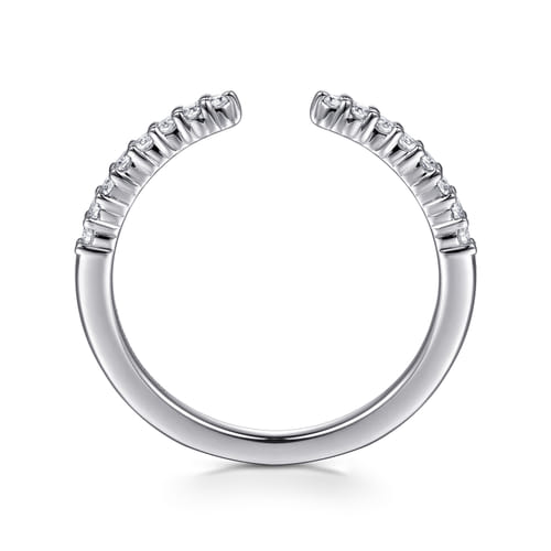 14K White Gold Prong Setting Open Diamond Anniversary Band