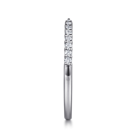 14K White Gold Prong Setting Open Diamond Anniversary Band angle 4