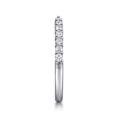 14K White Gold Prong Setting Open Diamond Anniversary Band