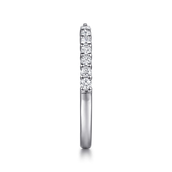 14K White Gold Prong Setting Open Diamond Anniversary Band angle 4
