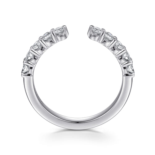 14K White Gold Prong Setting Open Diamond Anniversary Band