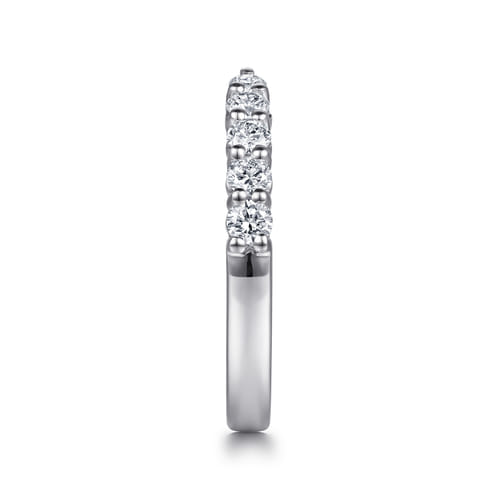 14K White Gold Prong Setting Open Diamond Anniversary Band