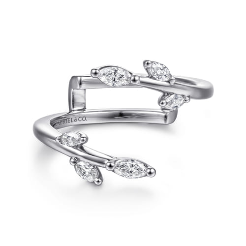 14K White Gold Prong set Marquise Diamond Ring Enhancer 14K White Gold Prong set Marquise Diamond Ring Enhancer