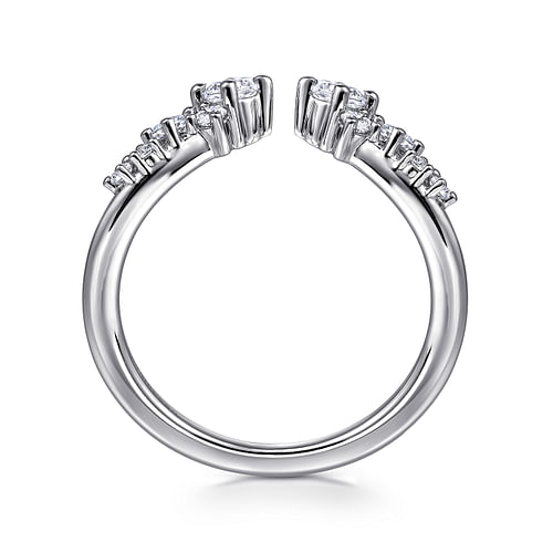 14K White Gold Prongs Diamond Ring Anniversary Band