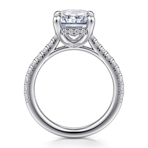 14K White Gold Radiant Cut Diamond Engagement Ring