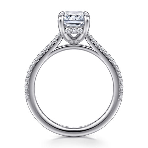 14K White Gold Radiant Cut Diamond Engagement Ring