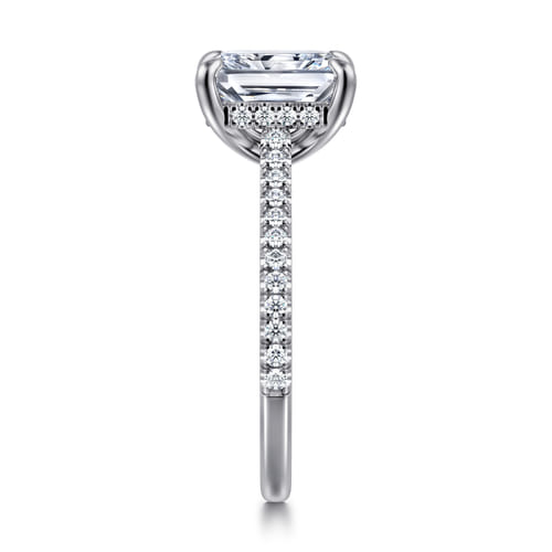 14K White Gold Radiant Cut Diamond Engagement Ring
