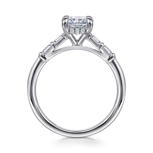 14K White Gold Radiant Cut Diamond Engagement Ring