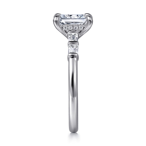 14K White Gold Radiant Cut Diamond Engagement Ring