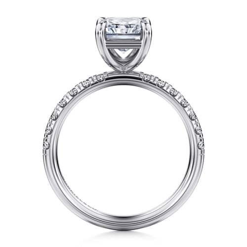14K White Gold Radiant Cut Diamond Engagement Ring