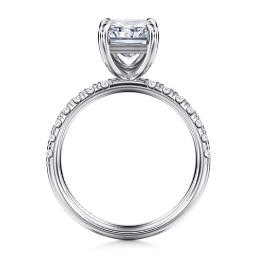14K White Gold Radiant Cut Diamond Engagement Ring