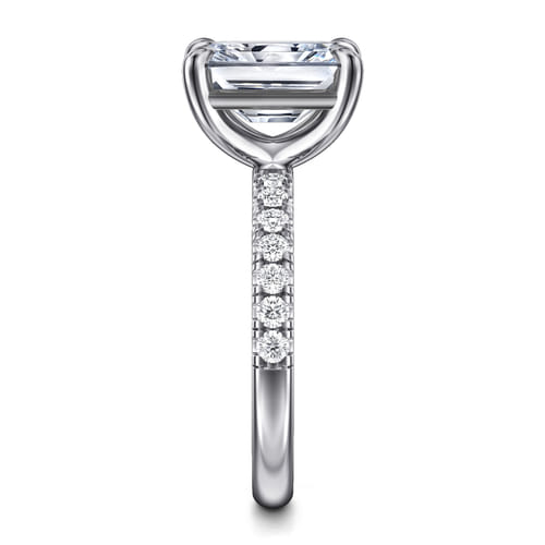 14K White Gold Radiant Cut Diamond Engagement Ring