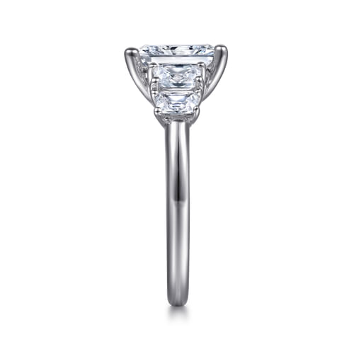 14K White Gold Radiant Cut Diamond Engagement Ring