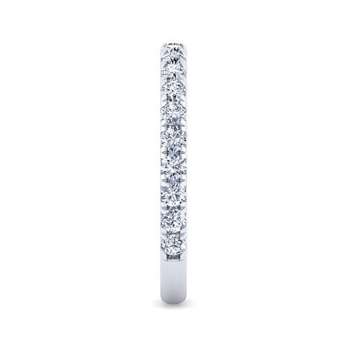 14K White Gold Round 21 Stone Diamond Anniversary Band