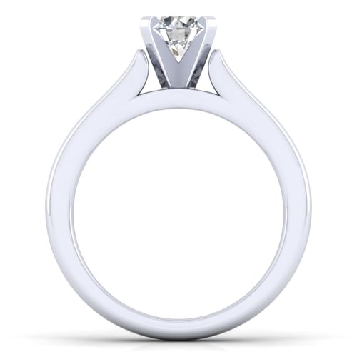 14K White Gold Round Diamond Channel Set Engagement Ring