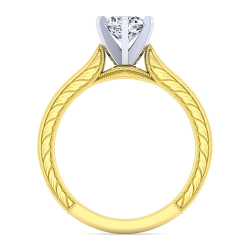 14K White Gold Round Diamond Engagement Ring  