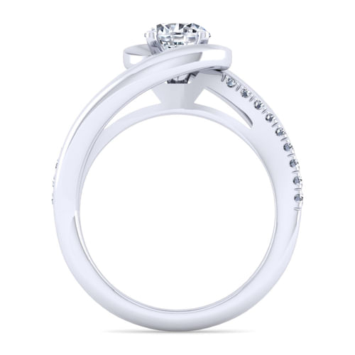 14K White Gold Round Diamond Engagement Ring