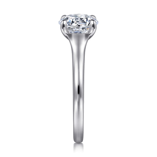 14K White Gold Round Diamond Engagement Ring