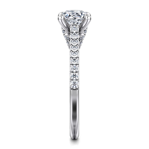 14K White Gold Round Diamond Engagement Ring