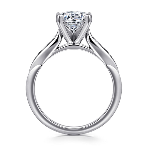 14K White Gold Round Diamond Engagement Ring