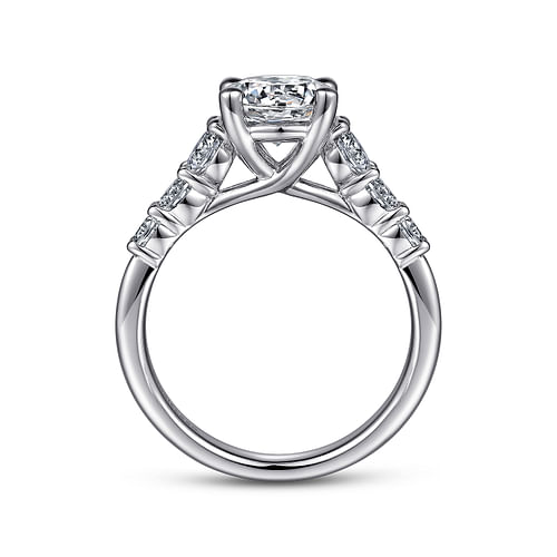 14K White Gold Round Diamond Engagement Ring