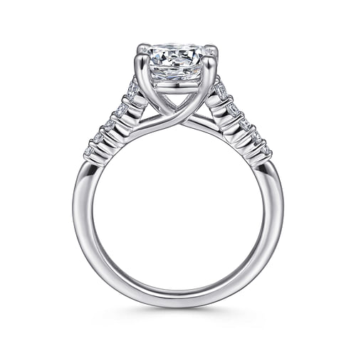 14K White Gold Round Diamond Engagement Ring