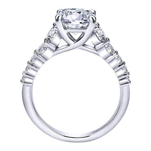 14K White Gold Round Diamond Engagement Ring