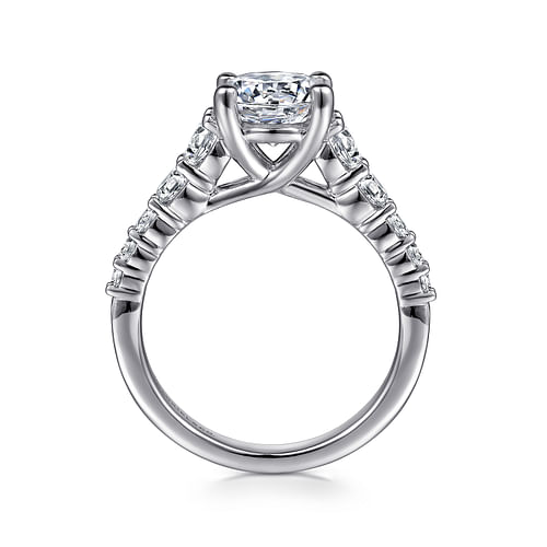 14K White Gold Round Diamond Engagement Ring