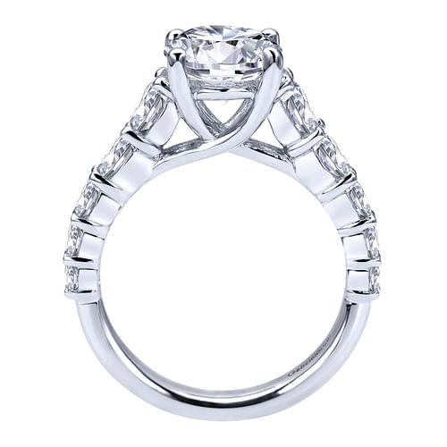 14K White Gold Round Diamond Engagement Ring