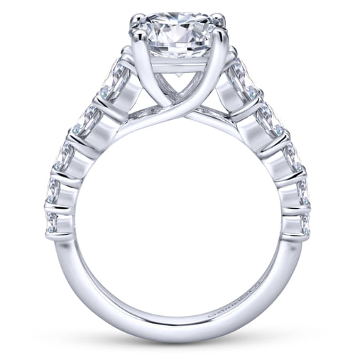 14K White Gold Round Diamond Engagement Ring
