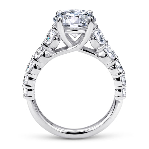 14K White Gold Round Diamond Engagement Ring
