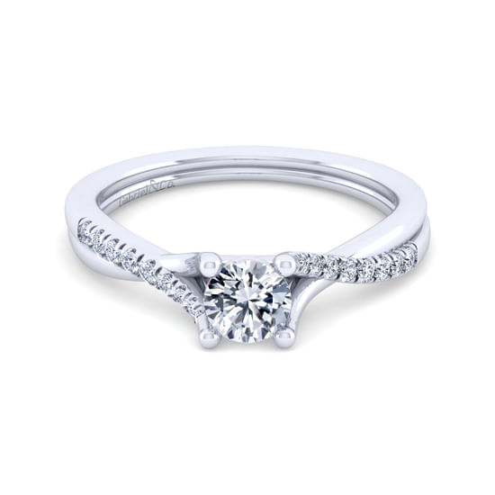 Gabriel - 14K White Gold Round Diamond Engagement Ring