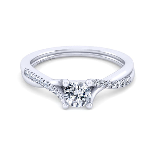 14K White Gold Round Diamond Engagement Ring 14K White Gold Round Diamond Engagement Ring