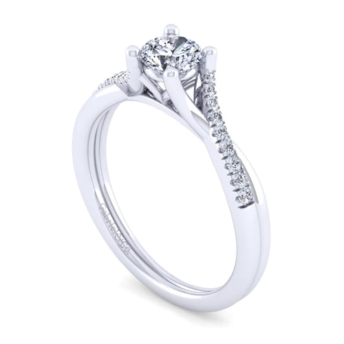 14K White Gold Round Diamond Engagement Ring 14K White Gold Round Diamond Engagement Ring
