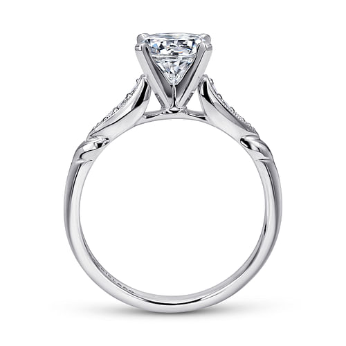 14K White Gold Round Diamond Engagement Ring