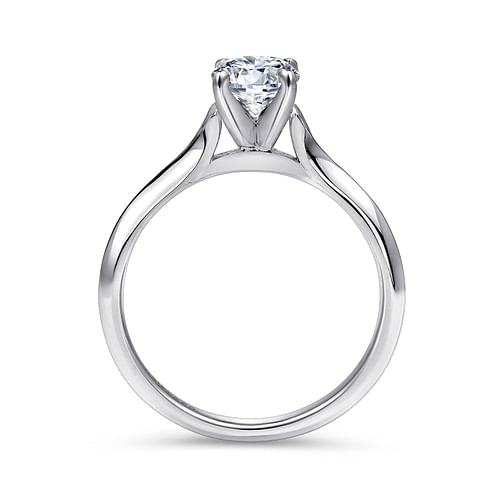 14K White Gold Round Diamond Engagement Ring