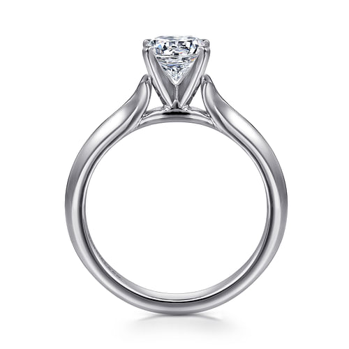 14K White Gold Round Diamond Engagement Ring