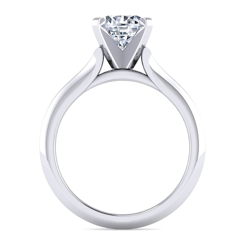 14K White Gold Round Diamond Engagement Ring