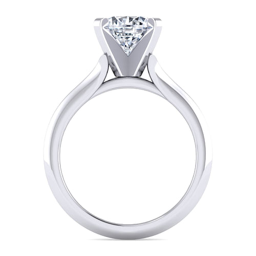 14K White Gold Round Diamond Engagement Ring