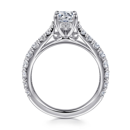 14K White Gold Round Diamond Engagement Ring