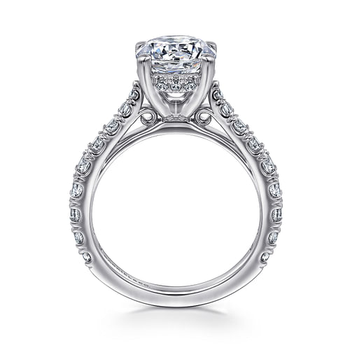 14K White Gold Round Diamond Engagement Ring