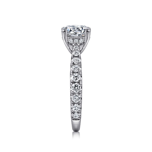 14K White Gold Round Diamond Engagement Ring