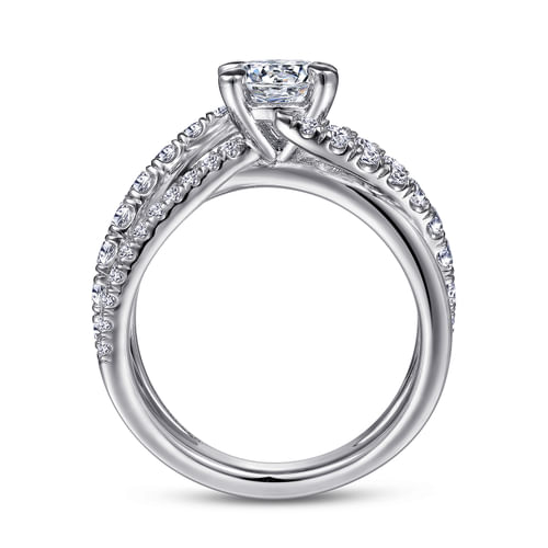 14K White Gold Round Diamond Engagement Ring