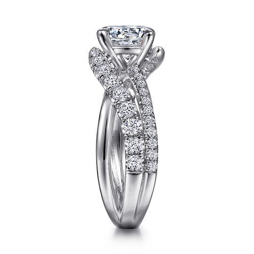 14K White Gold Round Diamond Engagement Ring