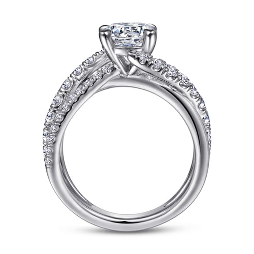 14K White Gold Round Diamond Engagement Ring